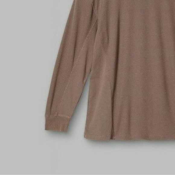 Dark Taupe/brown Waffle Knit Long Sleeve - Picture 3 of 5